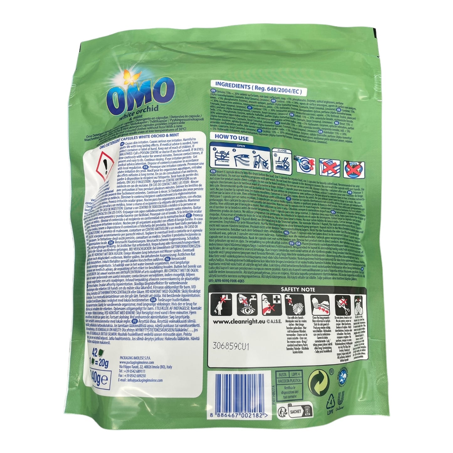 Detergent capsule OMO 42buc, orhidee si menta, curatare – EAN 8886467002182