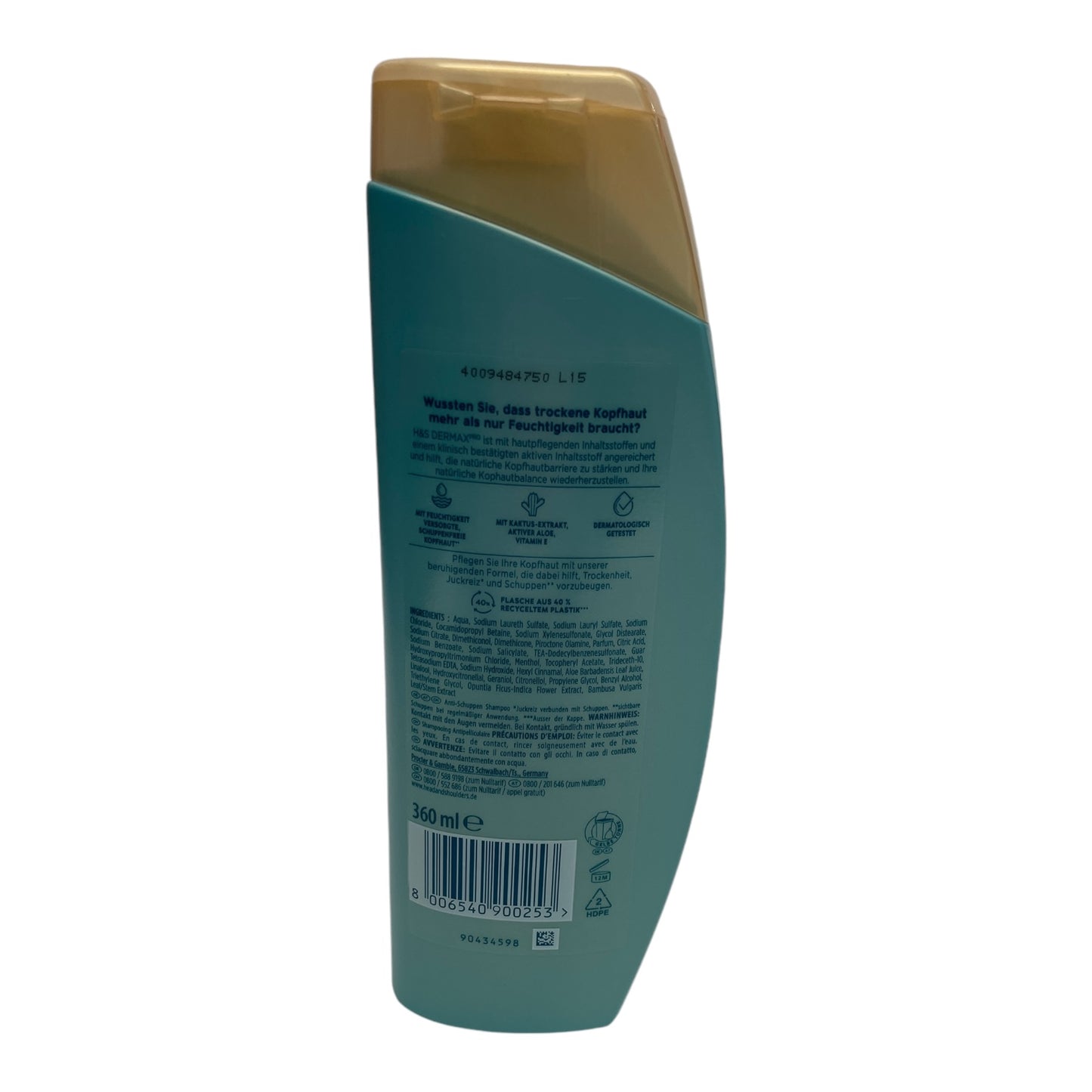 Sampon anti-matreata Head&Shoulders DermaXPro, aloe si bambus 🔳8006540900253