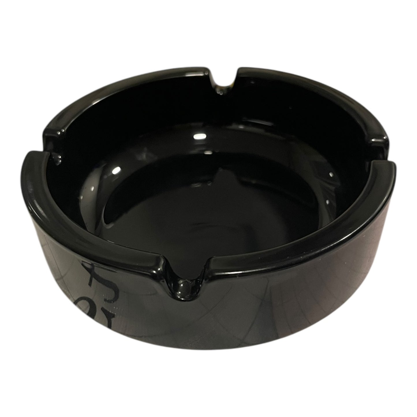 Scrumiera de sticla Selena, 105mm, rotunda, compacta, design elegant 🔳3800864009709