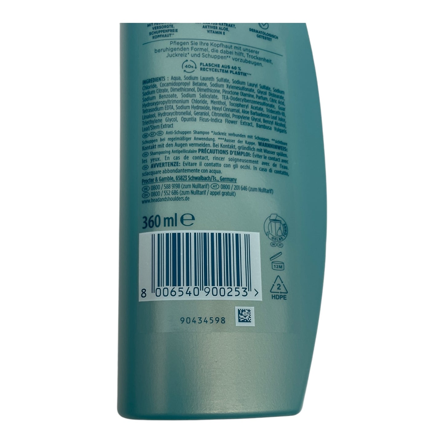 Sampon anti-matreata Head&Shoulders DermaXPro, aloe si bambus 🔳8006540900253