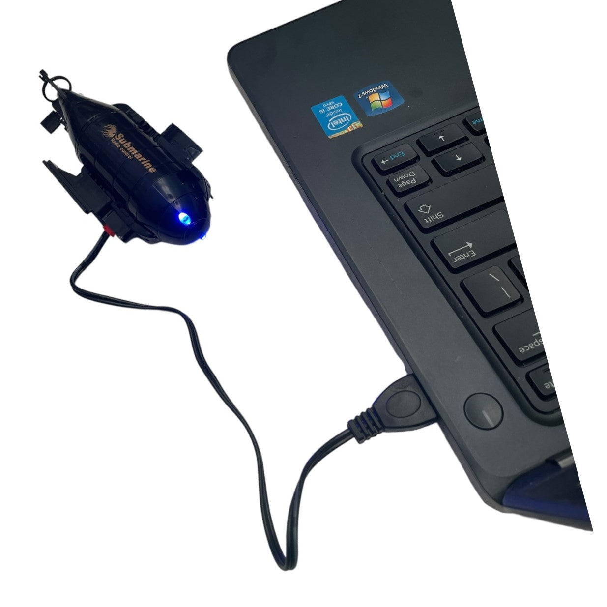 Barcă RC submarin cu telecomandă, negru, pentru distracție acvatică 🔳 5905258505527
