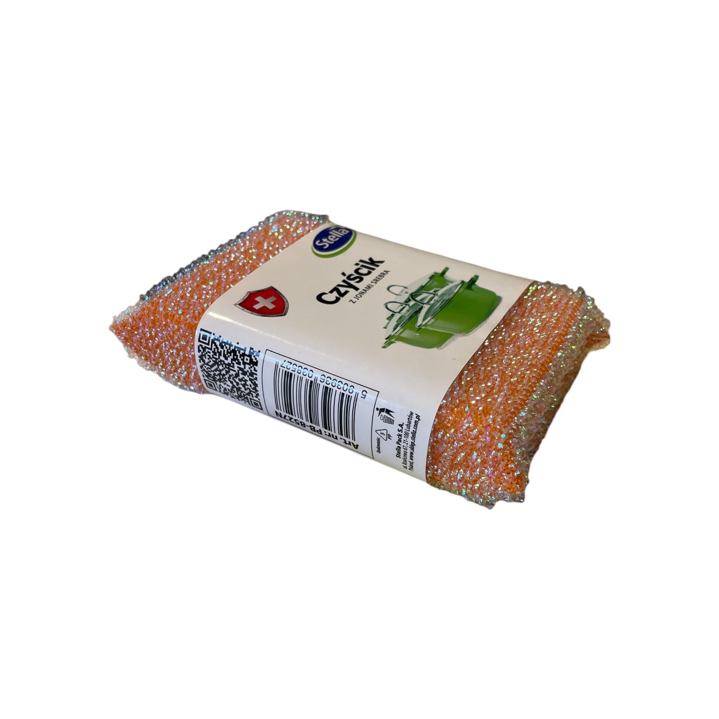 Burete Stella pentru curățare teflon, antibacterian cu ioni de argint, multicolor 🔳 5903936038527