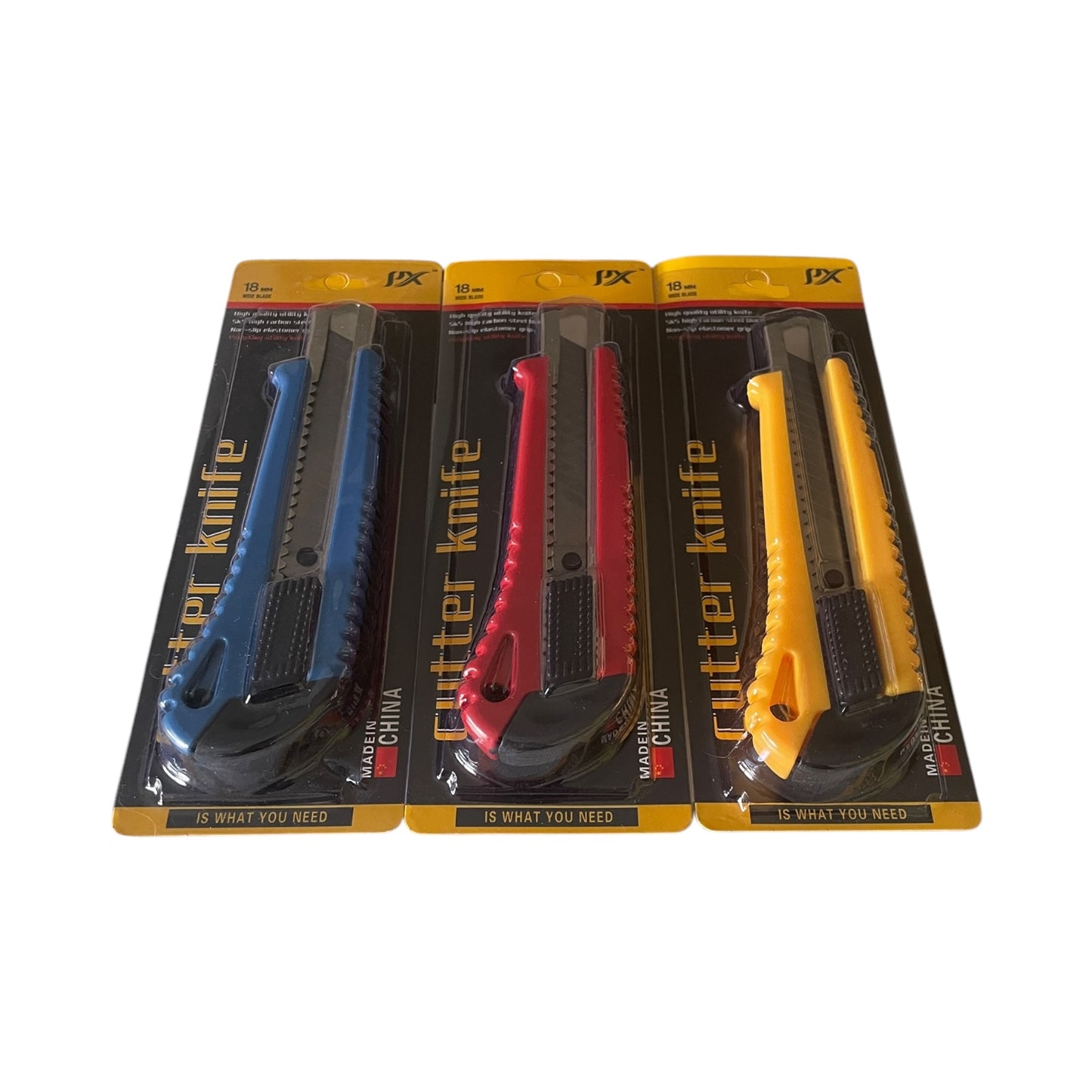 Cutter 18 mm cu lama otel, multicolor, versatil - EAN 6202308260023