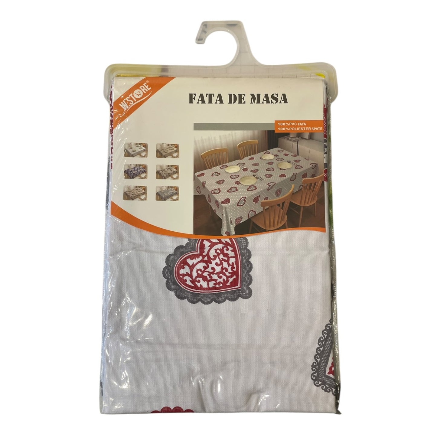 Față de masă 140x180 cm, 100% PVC și poliester, rezistentă și ușor de curățat 🔳 EAN 6426450769214