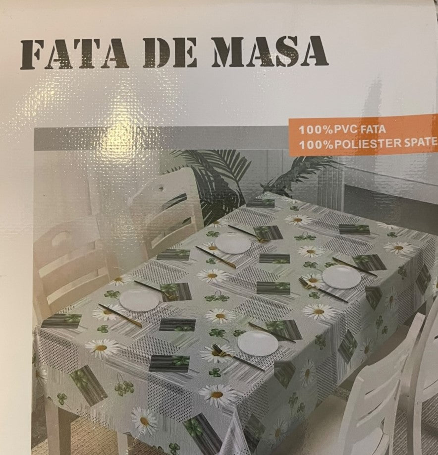 Față de masă 140x180 cm, 100% PVC și poliester, rezistentă și ușor de curățat 🔳 EAN 6426450868481