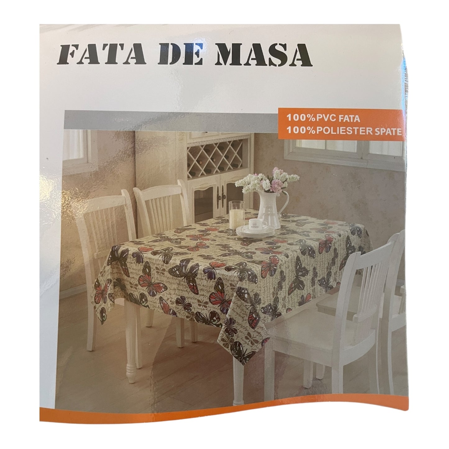 Față de masă 140x180 cm, PVC și poliester, pentru o masă elegantă și practică 🔳 EAN 6426450302183