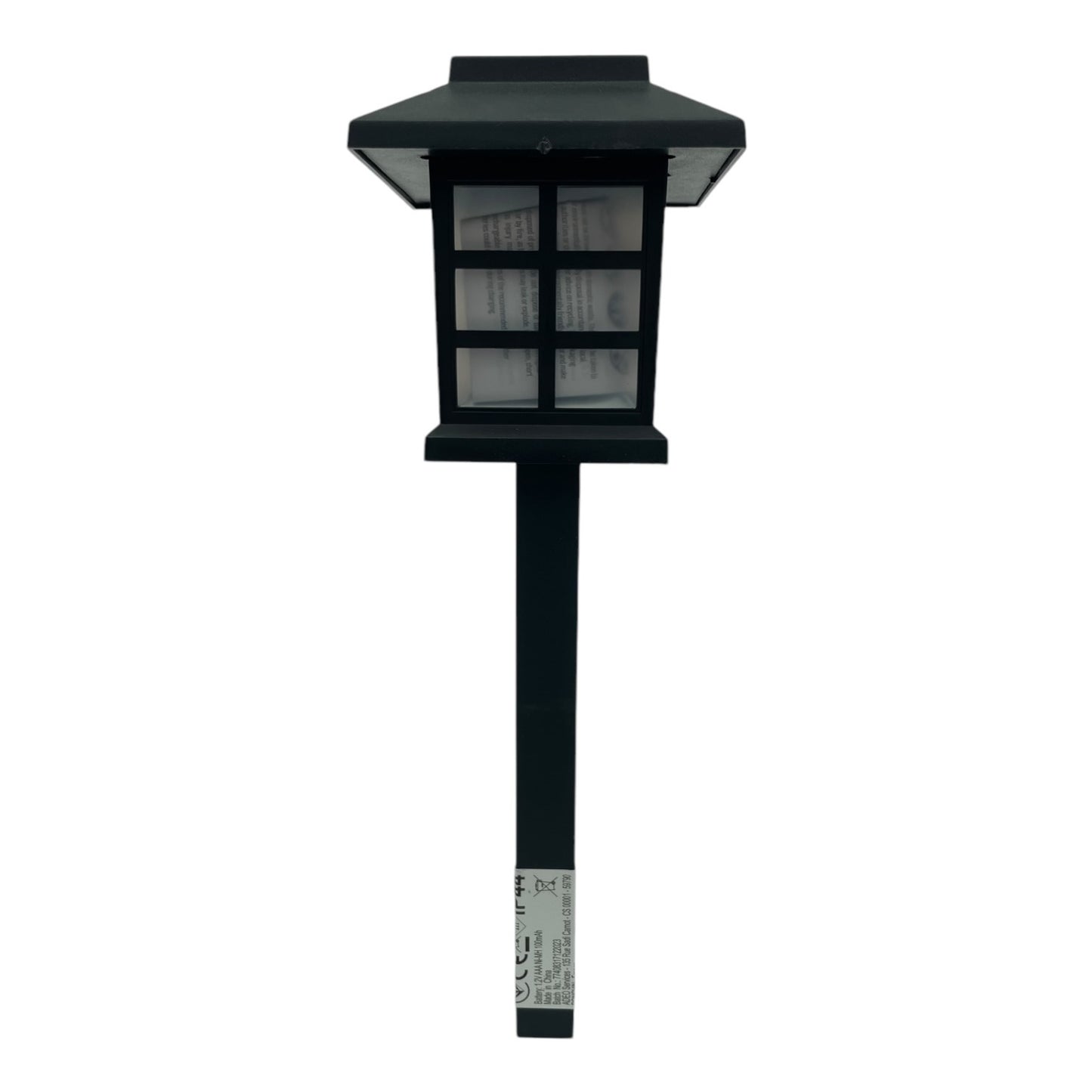 Lampa solară de exterior London, tip felinar, 6000K, 0.06W, IP65, negru 🔳 3276007639223