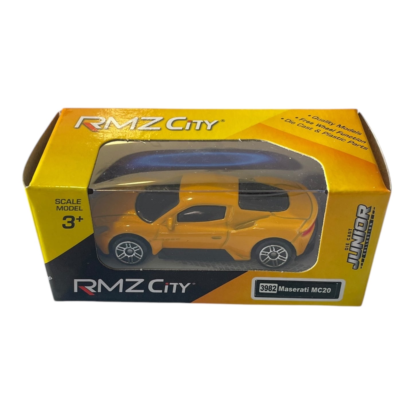 Model RMZ City Maserati MC20, Die Cast 1:64, galben - EAN 0634474673479