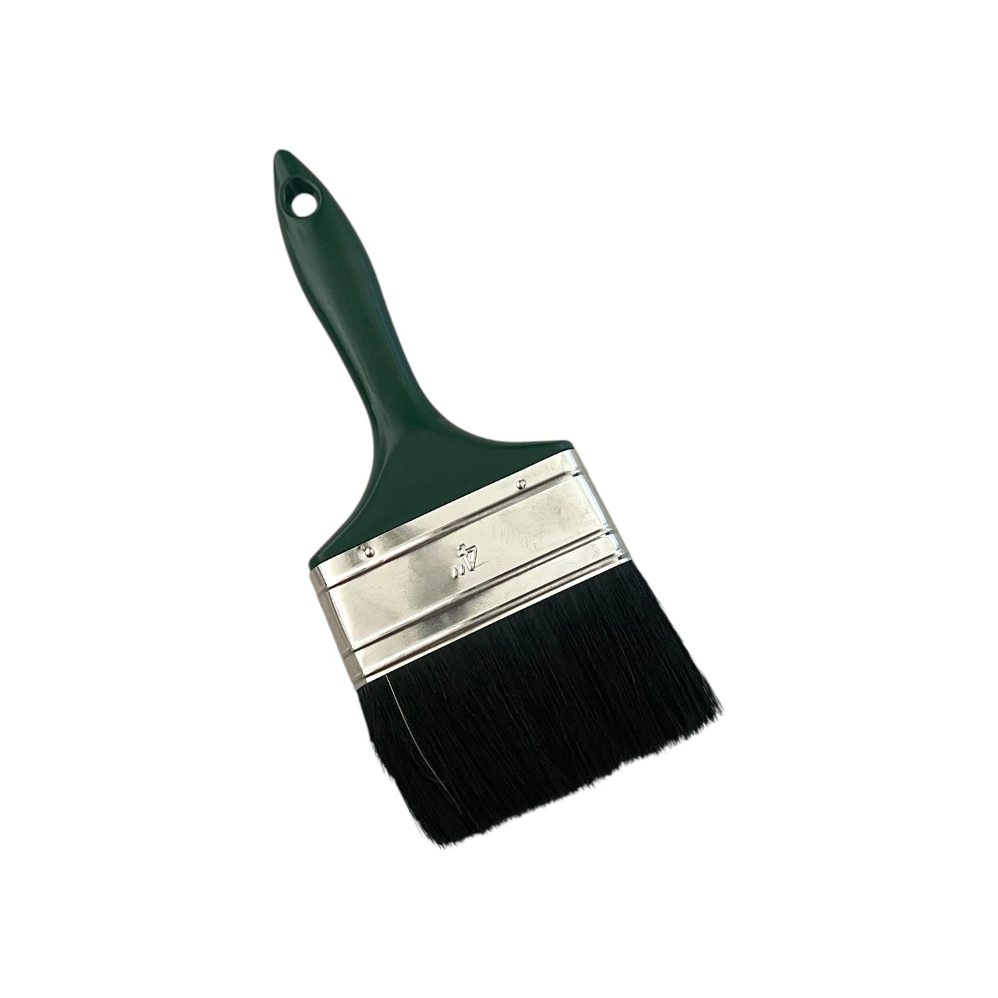 Pensula vopsit cu maner ergonomic lemn, culoare verde inchis
