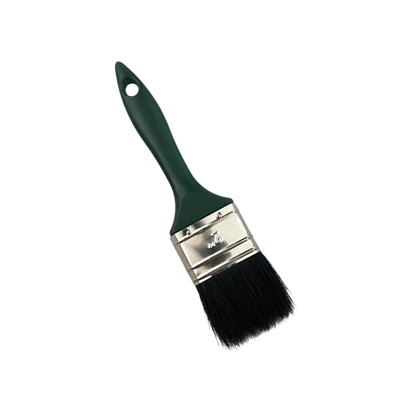 Pensula vopsit cu maner ergonomic lemn, culoare verde inchis