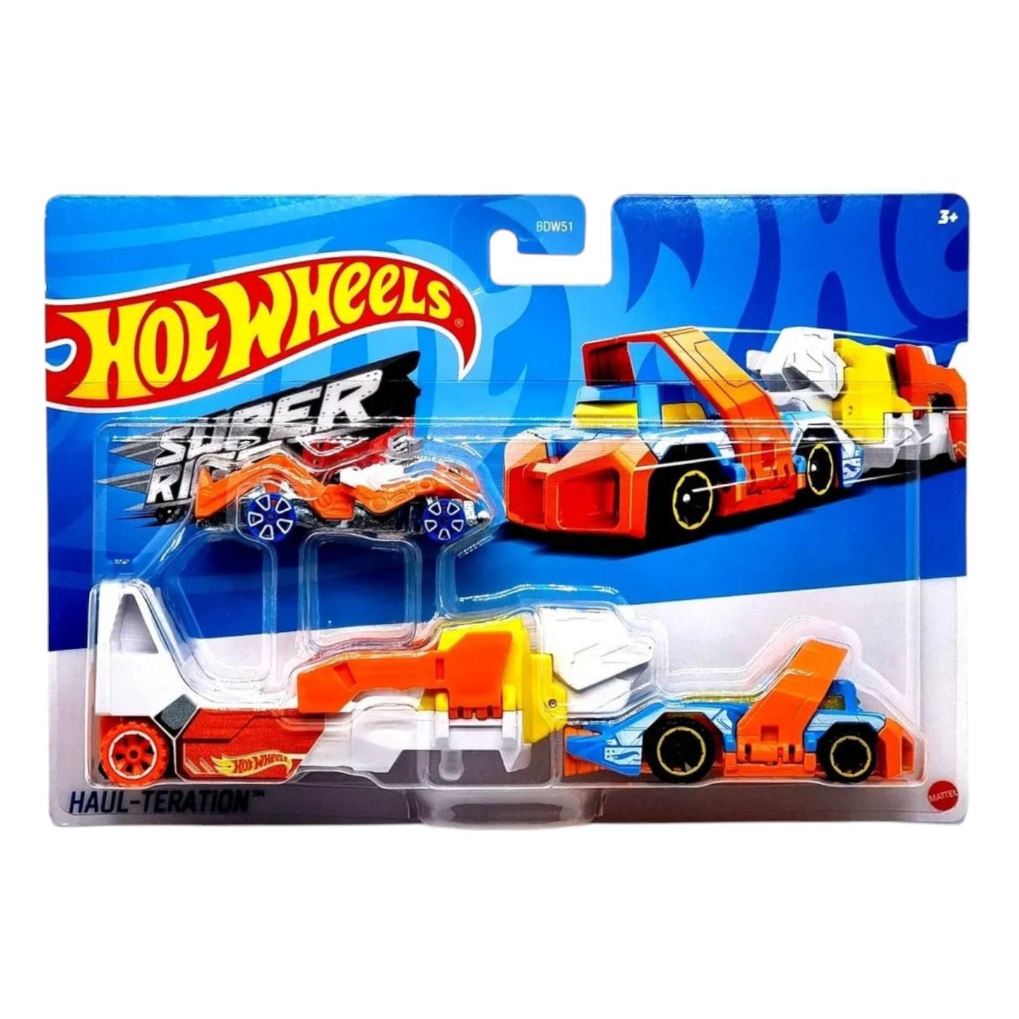 Set camion și mașină Hot Wheels Teration, GRV00, unic - EAN 0634474673356