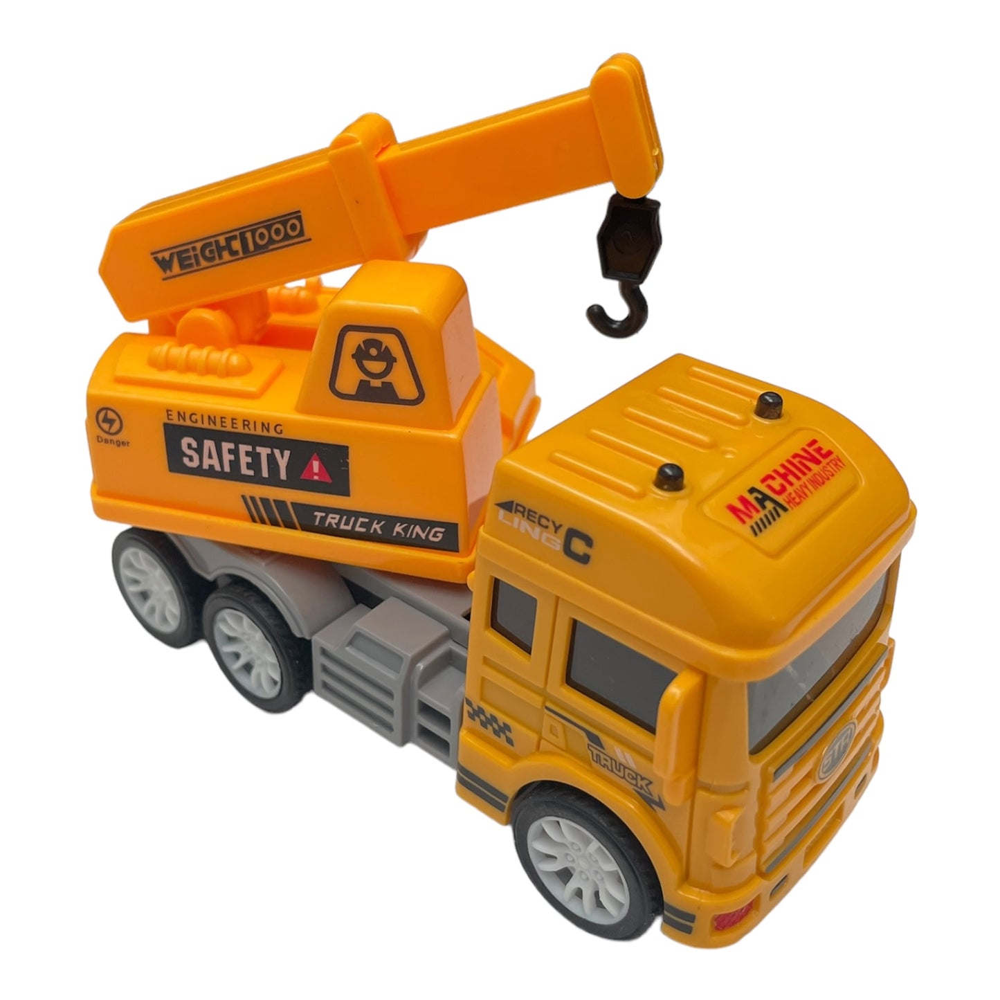 Set jucării colecție, 6 mașini construcții Truck King, scară 1:43, multicolor 🔳 0634474673004