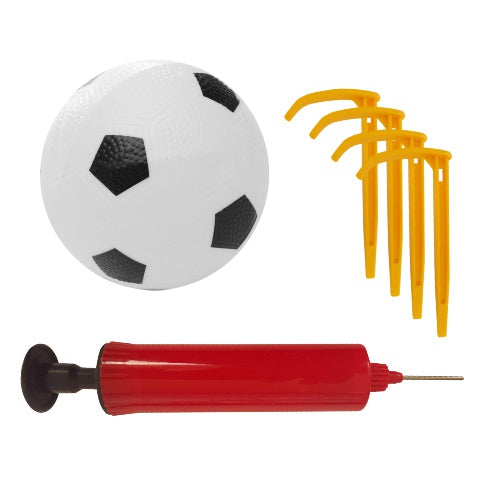 Set poarta de fotbal cu plasa, minge si pompa, ideal pentru copii 🔳 EAN 8426662047957