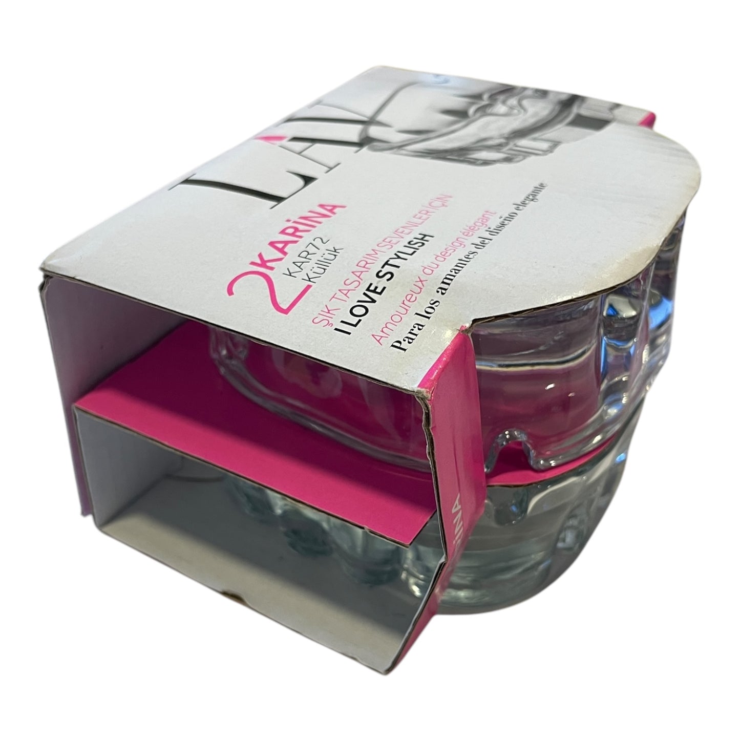 Set scrumiere din sticla Karina, transparente, compatibile masina de spalat vase 🔳 8692952003226