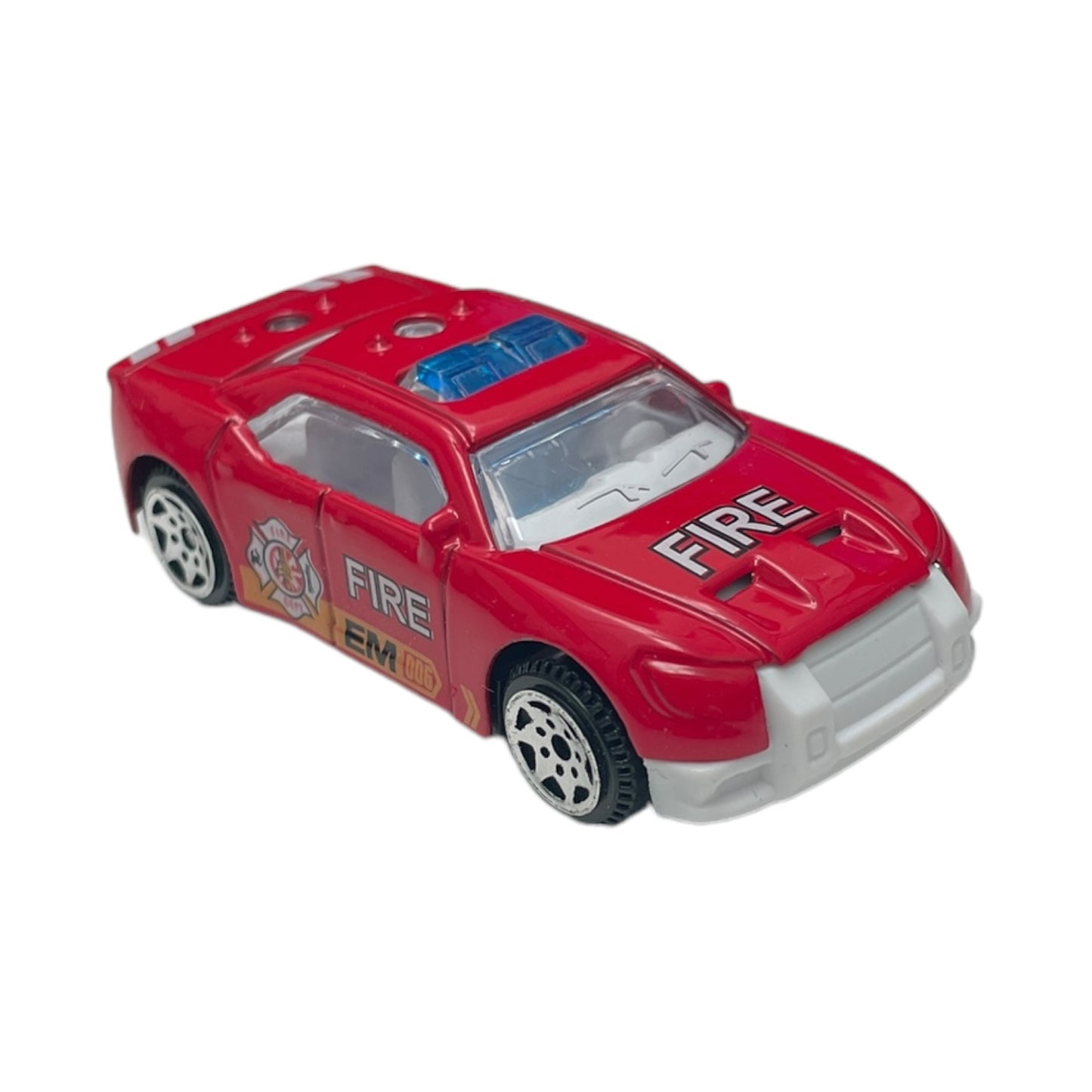 Set jucarii interventie 5 masini Super Power, metal/plastic, scara 1:64, rosu 🔳 EAN 5941944424246