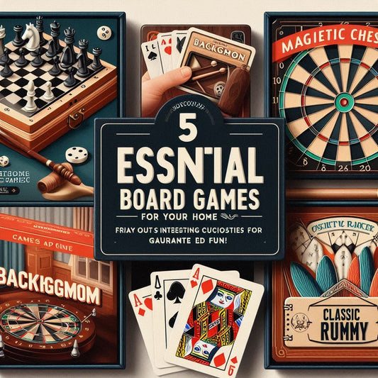5 Jocuri de Societate Esențiale pentru Distracție și Relaxare în Familie - De la șah și darts, la table și poker, aceste jocuri sunt perfecte pentru momente de calitate alături de cei dragi!