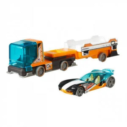 Set camion si masina Hot Wheels District Transport, model GRT98-LA12 🔳0634474673349