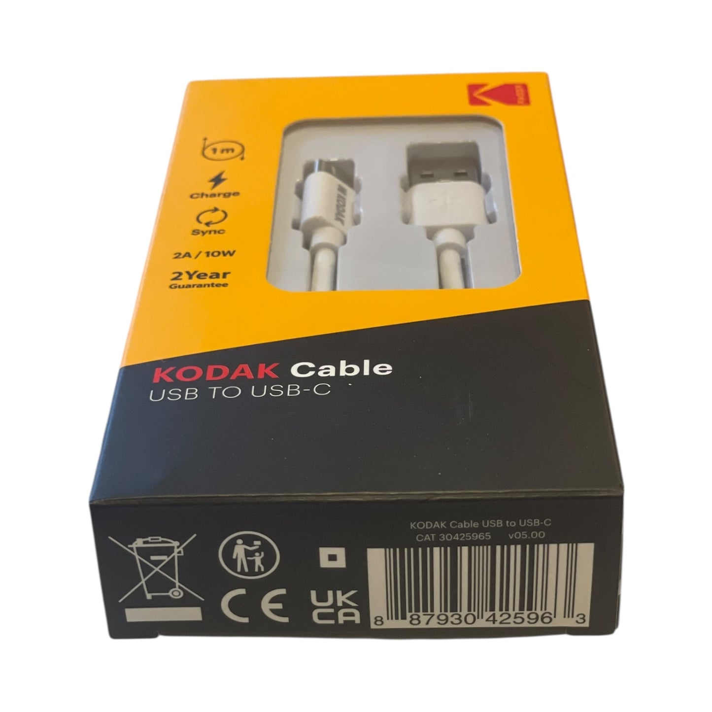 Kodak cablu de date USB la USB-C 1m 2A 10W incarcare – EAN 887930425960