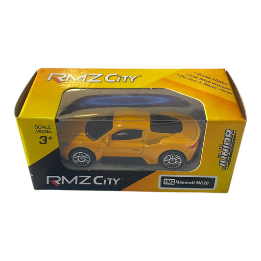 Model RMZ City Maserati MC20, Die Cast Collection, scara 1:64, galben 🔳0634474673479