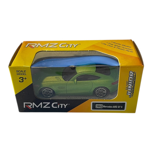 Model RMZ City Mercedes AMG GT S, Die Cast Collection, scara 1:64, verde metalizat 🔳0634474673455