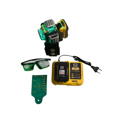 Nivela laser 4D German Meister, 16 linii, 360 grade, laser verde, 21V 5Ah 🔳5941944375289