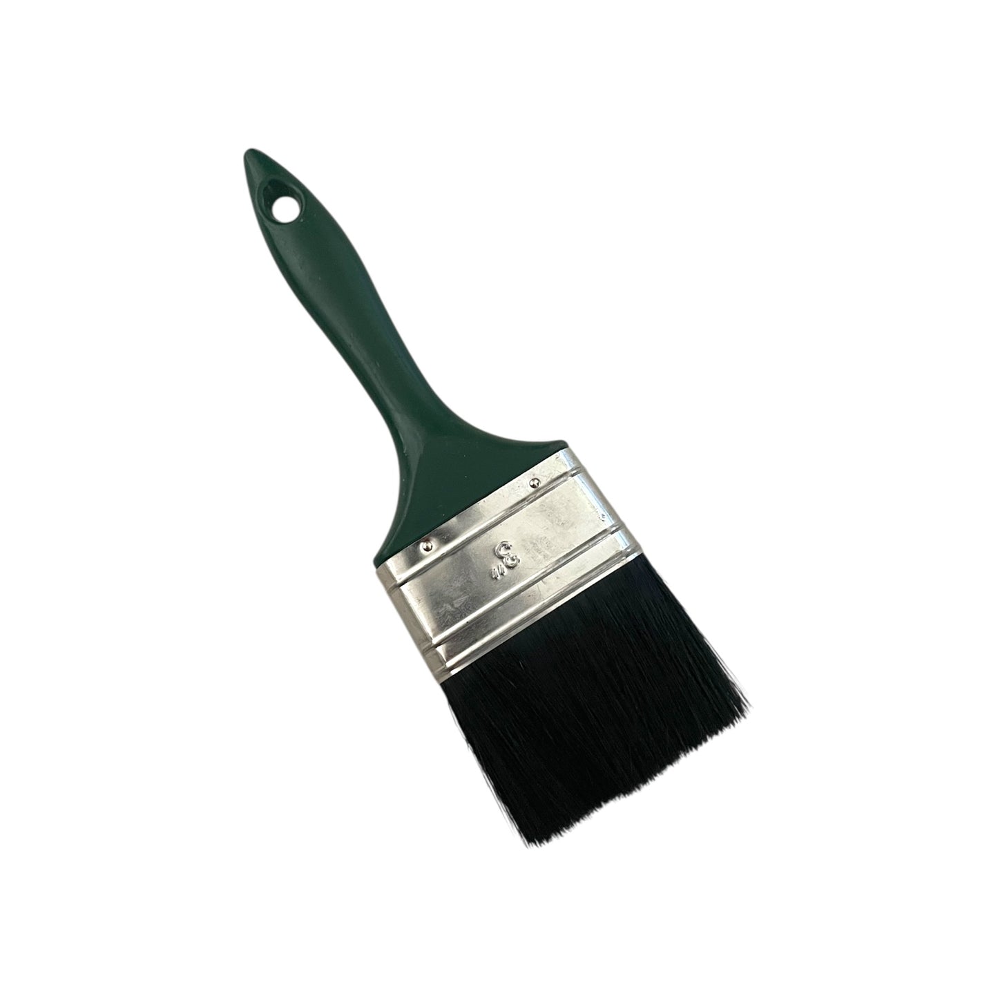 Pensula vopsit cu maner ergonomic lemn, culoare verde inchis