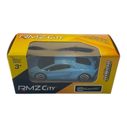 Model RMZ City McLaren 600LT, Die Cast Collection, scara 1:64, albastru deschis 🔳0634474673417