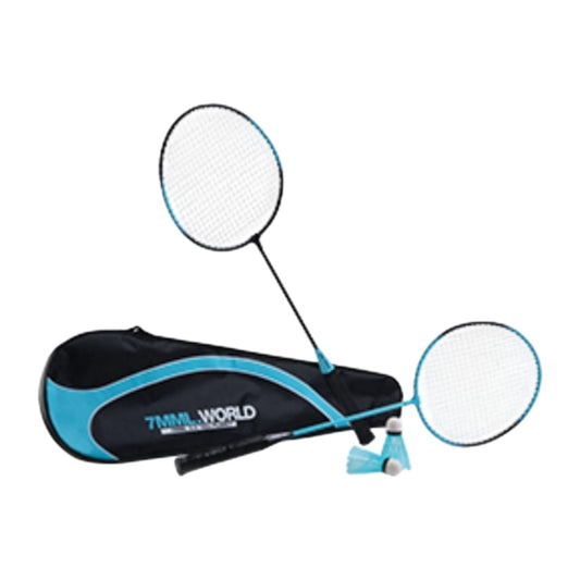Set badminton Ferrino, 2 rachete, 2 fluturași, husă cu curea – EAN 8050880221981